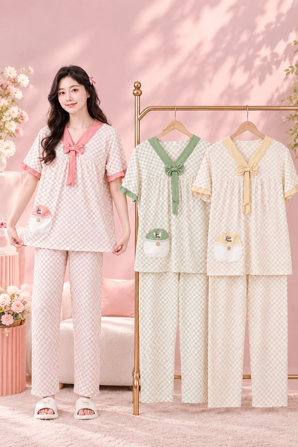 2 Pcs Night Set Premium Fabric In Just 3500